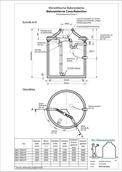 Betonzisterne Casa-Retention
